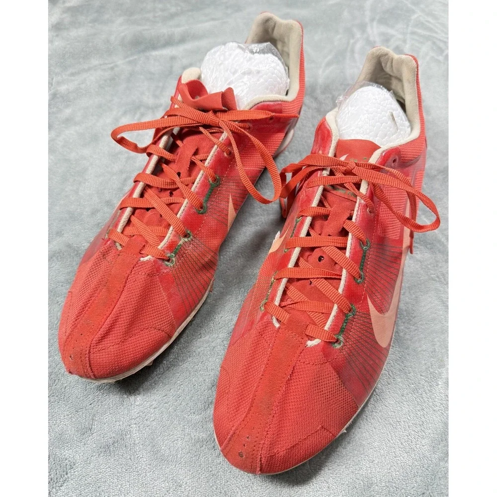 Nike Zoom Rival D Shoes Mens Size 10.5 Red Track Field‎ Spikes 333661-611
